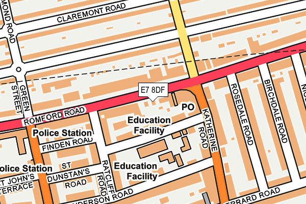 E7 8DF map - OS OpenMap – Local (Ordnance Survey)