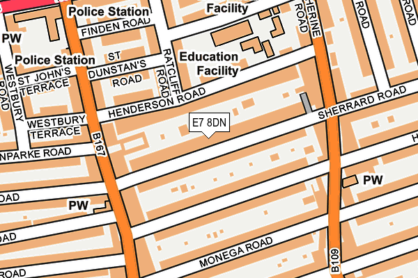 E7 8DN map - OS OpenMap – Local (Ordnance Survey)