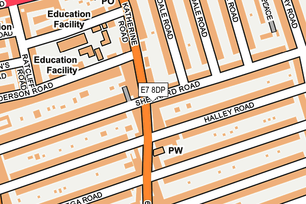 E7 8DP map - OS OpenMap – Local (Ordnance Survey)