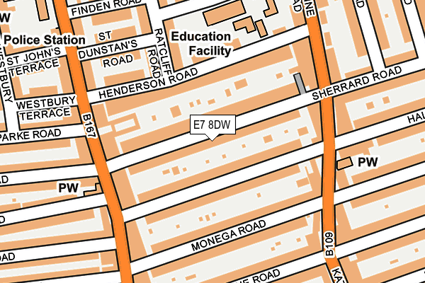 E7 8DW map - OS OpenMap – Local (Ordnance Survey)