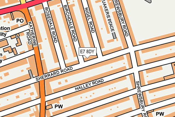 E7 8DY map - OS OpenMap – Local (Ordnance Survey)