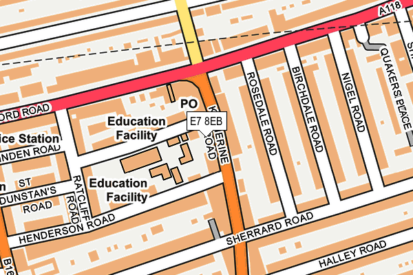 E7 8EB map - OS OpenMap – Local (Ordnance Survey)