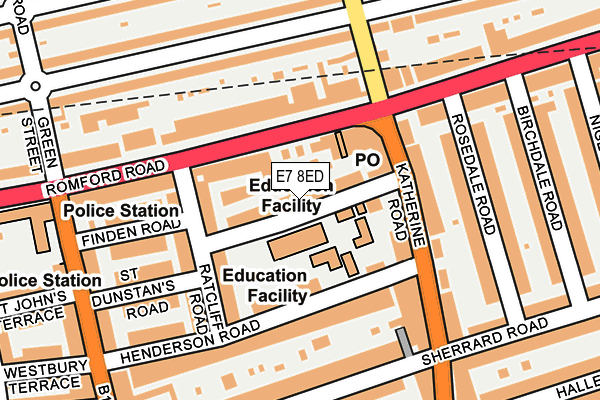E7 8ED map - OS OpenMap – Local (Ordnance Survey)