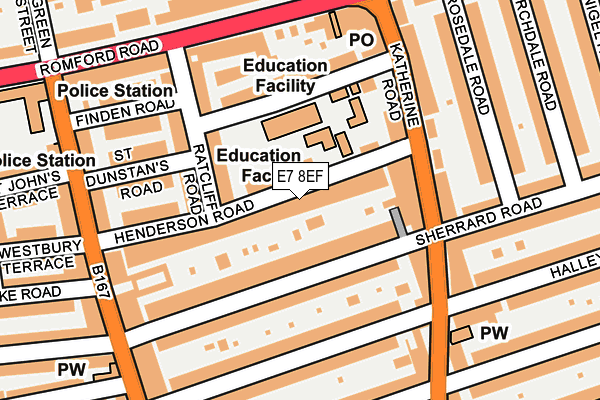 E7 8EF map - OS OpenMap – Local (Ordnance Survey)