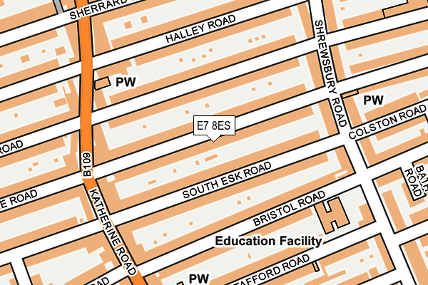 E7 8ES map - OS OpenMap – Local (Ordnance Survey)