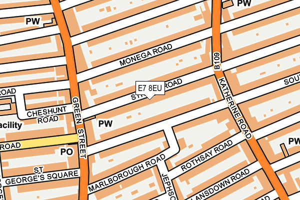 E7 8EU map - OS OpenMap – Local (Ordnance Survey)