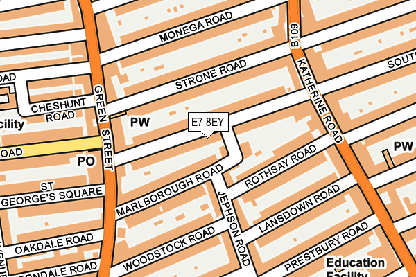 E7 8EY map - OS OpenMap – Local (Ordnance Survey)