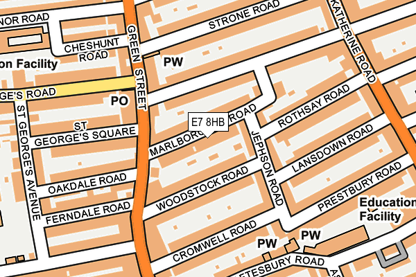 E7 8HB map - OS OpenMap – Local (Ordnance Survey)