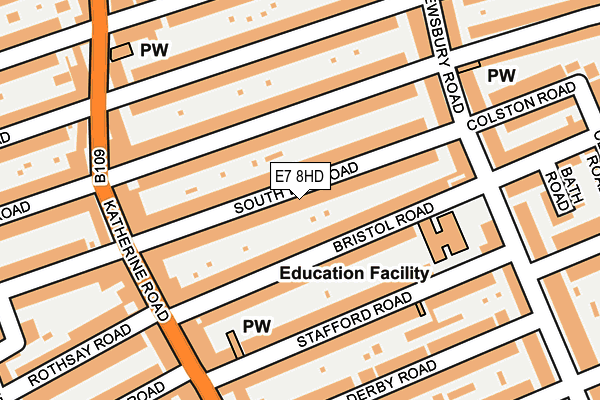 E7 8HD map - OS OpenMap – Local (Ordnance Survey)