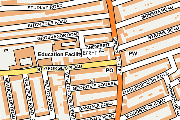 E7 8HT map - OS OpenMap – Local (Ordnance Survey)