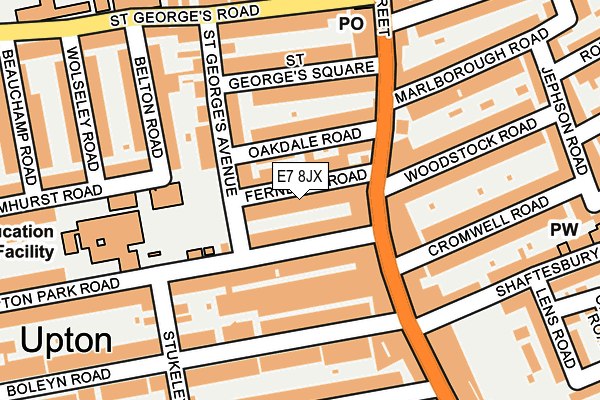 E7 8JX map - OS OpenMap – Local (Ordnance Survey)