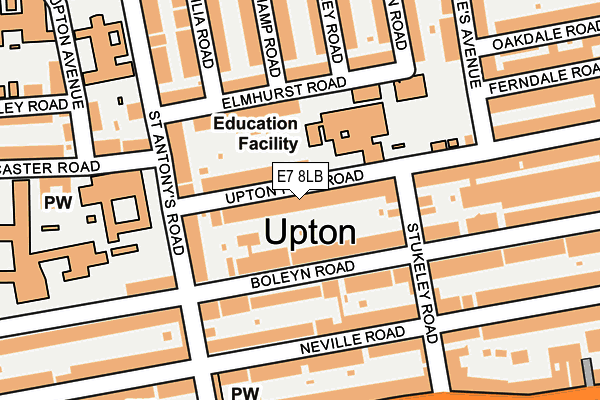 E7 8LB map - OS OpenMap – Local (Ordnance Survey)