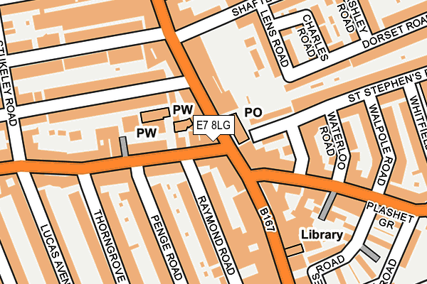 E7 8LG map - OS OpenMap – Local (Ordnance Survey)