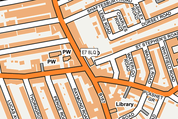 E7 8LQ map - OS OpenMap – Local (Ordnance Survey)