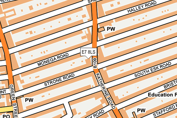 E7 8LS map - OS OpenMap – Local (Ordnance Survey)