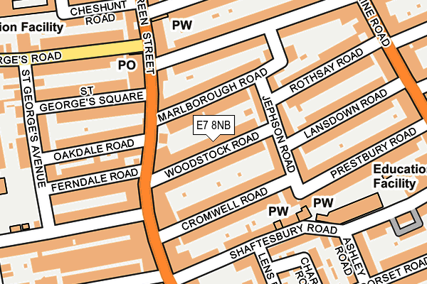 E7 8NB map - OS OpenMap – Local (Ordnance Survey)