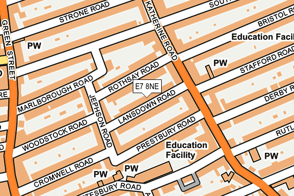 E7 8NE map - OS OpenMap – Local (Ordnance Survey)