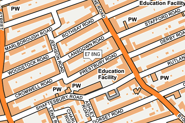 E7 8NG map - OS OpenMap – Local (Ordnance Survey)