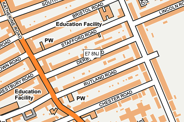 E7 8NJ map - OS OpenMap – Local (Ordnance Survey)