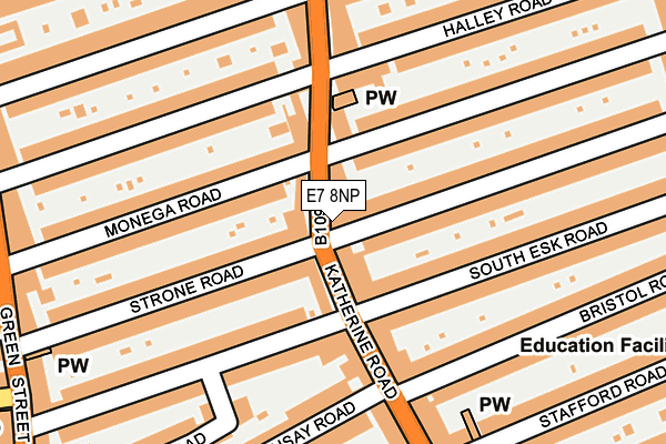 E7 8NP map - OS OpenMap – Local (Ordnance Survey)