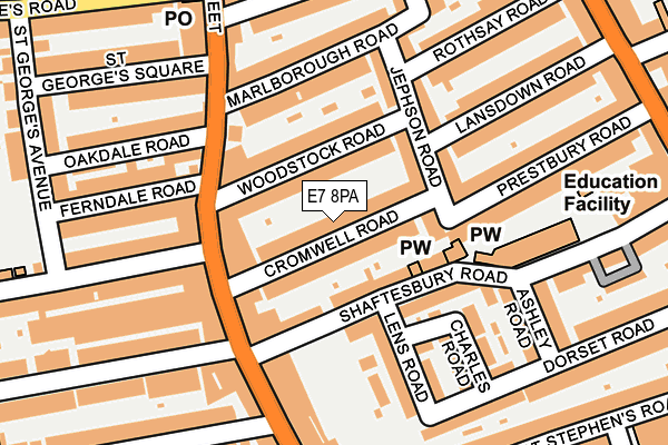 E7 8PA map - OS OpenMap – Local (Ordnance Survey)