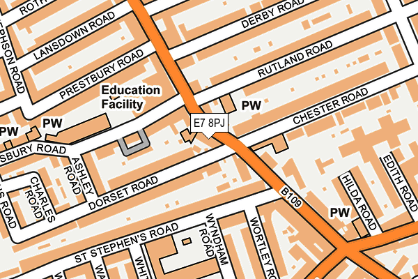 E7 8PJ map - OS OpenMap – Local (Ordnance Survey)