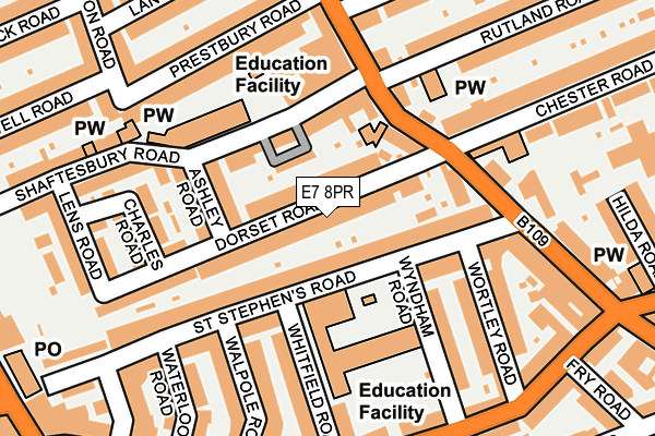 E7 8PR map - OS OpenMap – Local (Ordnance Survey)