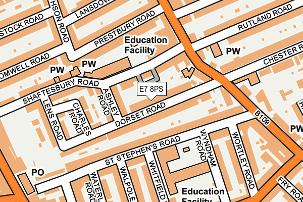 E7 8PS map - OS OpenMap – Local (Ordnance Survey)