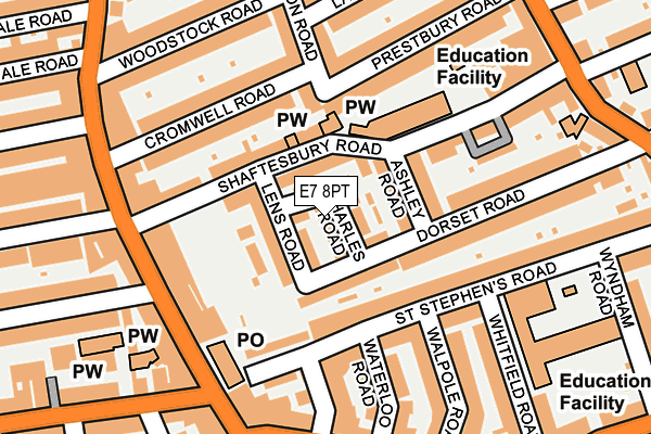E7 8PT map - OS OpenMap – Local (Ordnance Survey)
