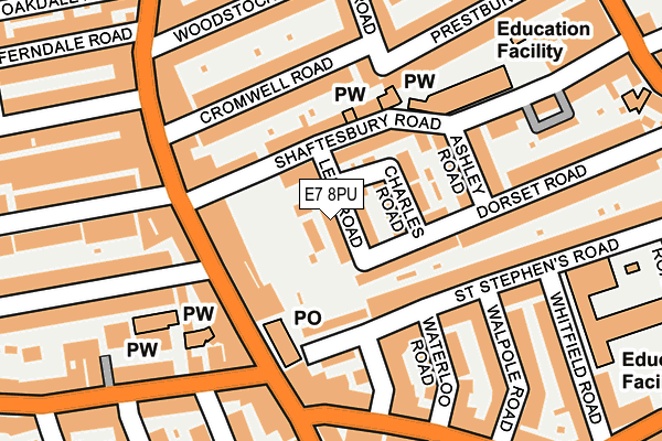 E7 8PU map - OS OpenMap – Local (Ordnance Survey)
