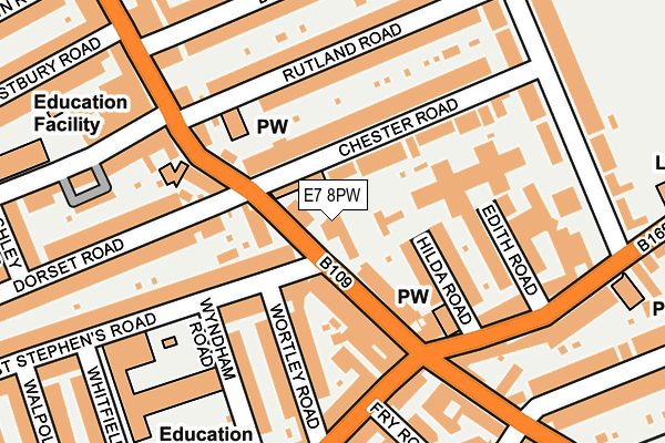 E7 8PW map - OS OpenMap – Local (Ordnance Survey)