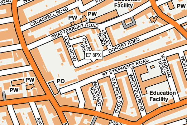 E7 8PX map - OS OpenMap – Local (Ordnance Survey)