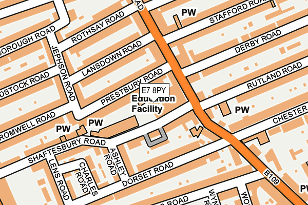 E7 8PY map - OS OpenMap – Local (Ordnance Survey)