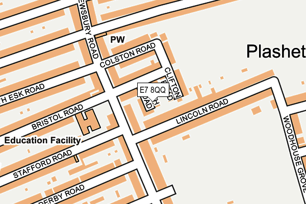 E7 8QQ map - OS OpenMap – Local (Ordnance Survey)