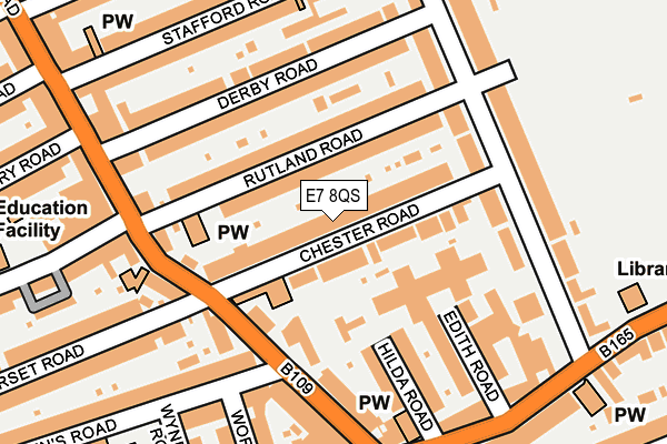 E7 8QS map - OS OpenMap – Local (Ordnance Survey)