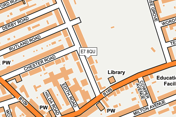 E7 8QU map - OS OpenMap – Local (Ordnance Survey)