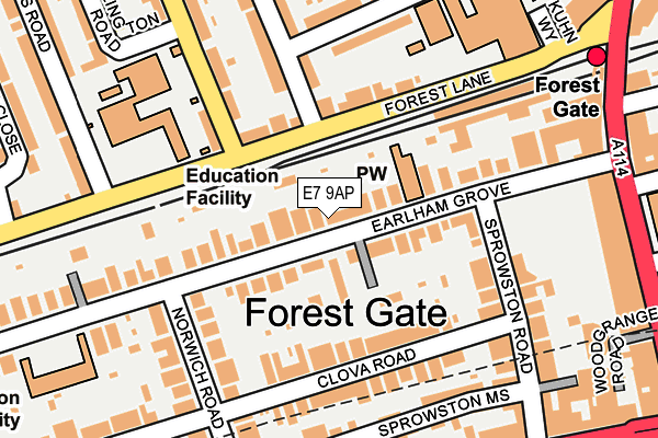 E7 9AP map - OS OpenMap – Local (Ordnance Survey)