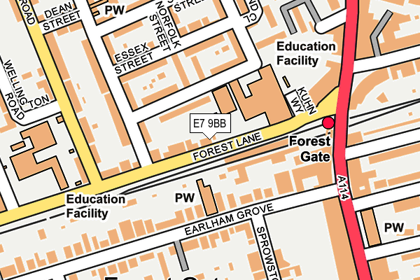 E7 9BB map - OS OpenMap – Local (Ordnance Survey)