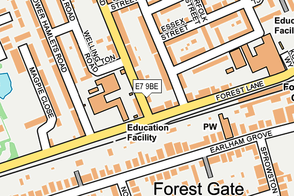 E7 9BE map - OS OpenMap – Local (Ordnance Survey)