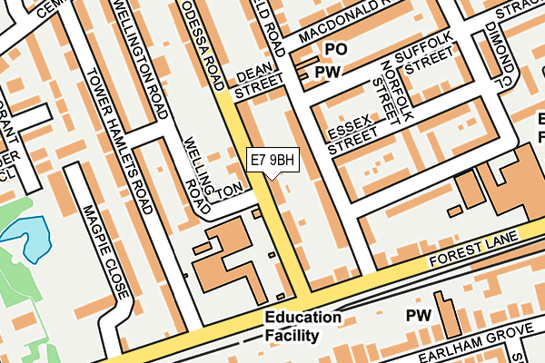 E7 9BH map - OS OpenMap – Local (Ordnance Survey)