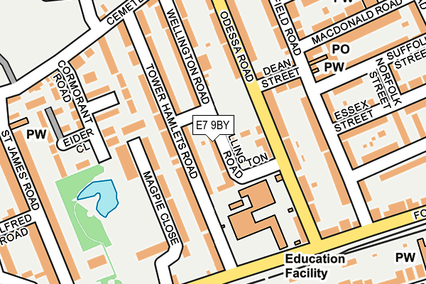 E7 9BY map - OS OpenMap – Local (Ordnance Survey)