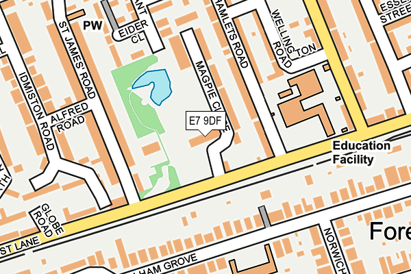 E7 9DF map - OS OpenMap – Local (Ordnance Survey)