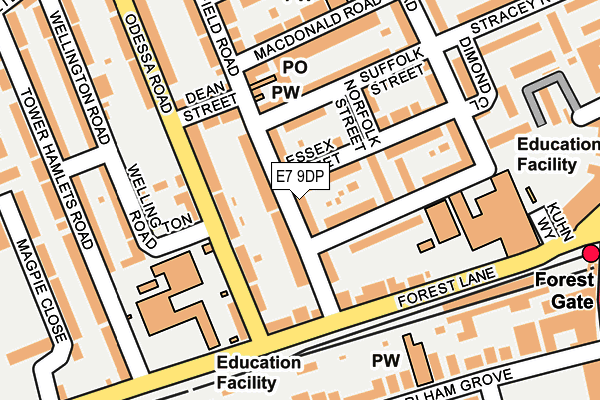 E7 9DP map - OS OpenMap – Local (Ordnance Survey)