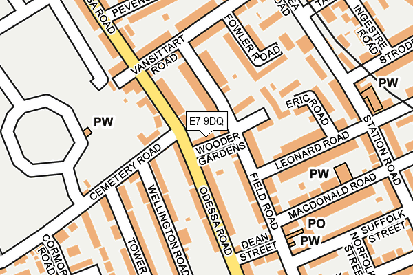 E7 9DQ map - OS OpenMap – Local (Ordnance Survey)