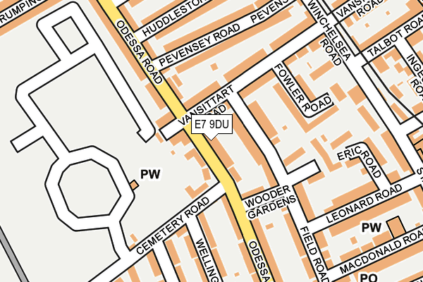 E7 9DU map - OS OpenMap – Local (Ordnance Survey)