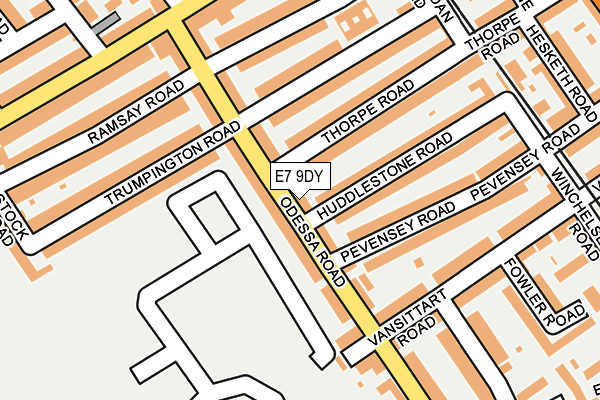 E7 9DY map - OS OpenMap – Local (Ordnance Survey)