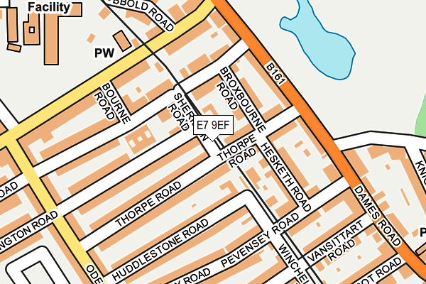 E7 9EF map - OS OpenMap – Local (Ordnance Survey)