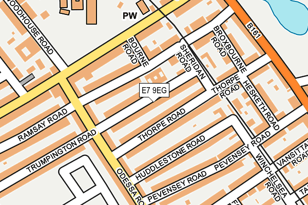 E7 9EG map - OS OpenMap – Local (Ordnance Survey)