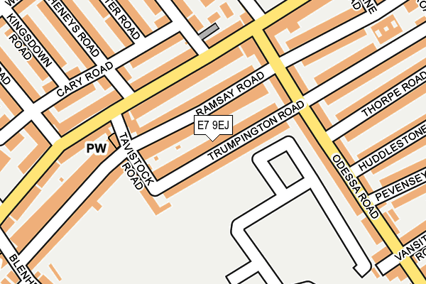 E7 9EJ map - OS OpenMap – Local (Ordnance Survey)