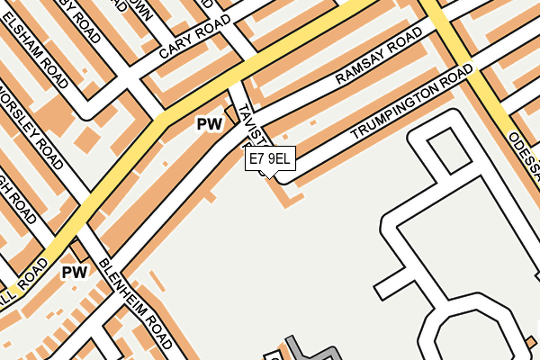 E7 9EL map - OS OpenMap – Local (Ordnance Survey)